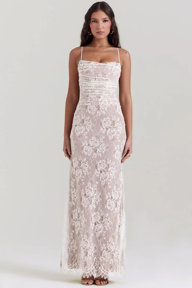 Heidi-Mode | Damen Elegantes Spitzen-Korsett-Bodycon-Kleid mit Schnür-Taille - Image 8