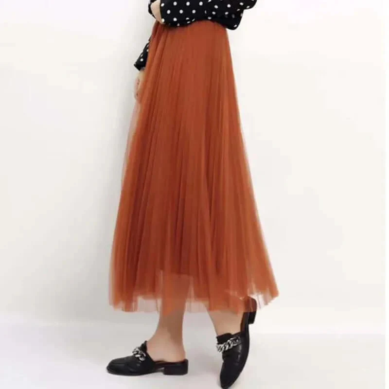 Heidi-Mode | Damen Faltenrock Lang Maxi - Image 5