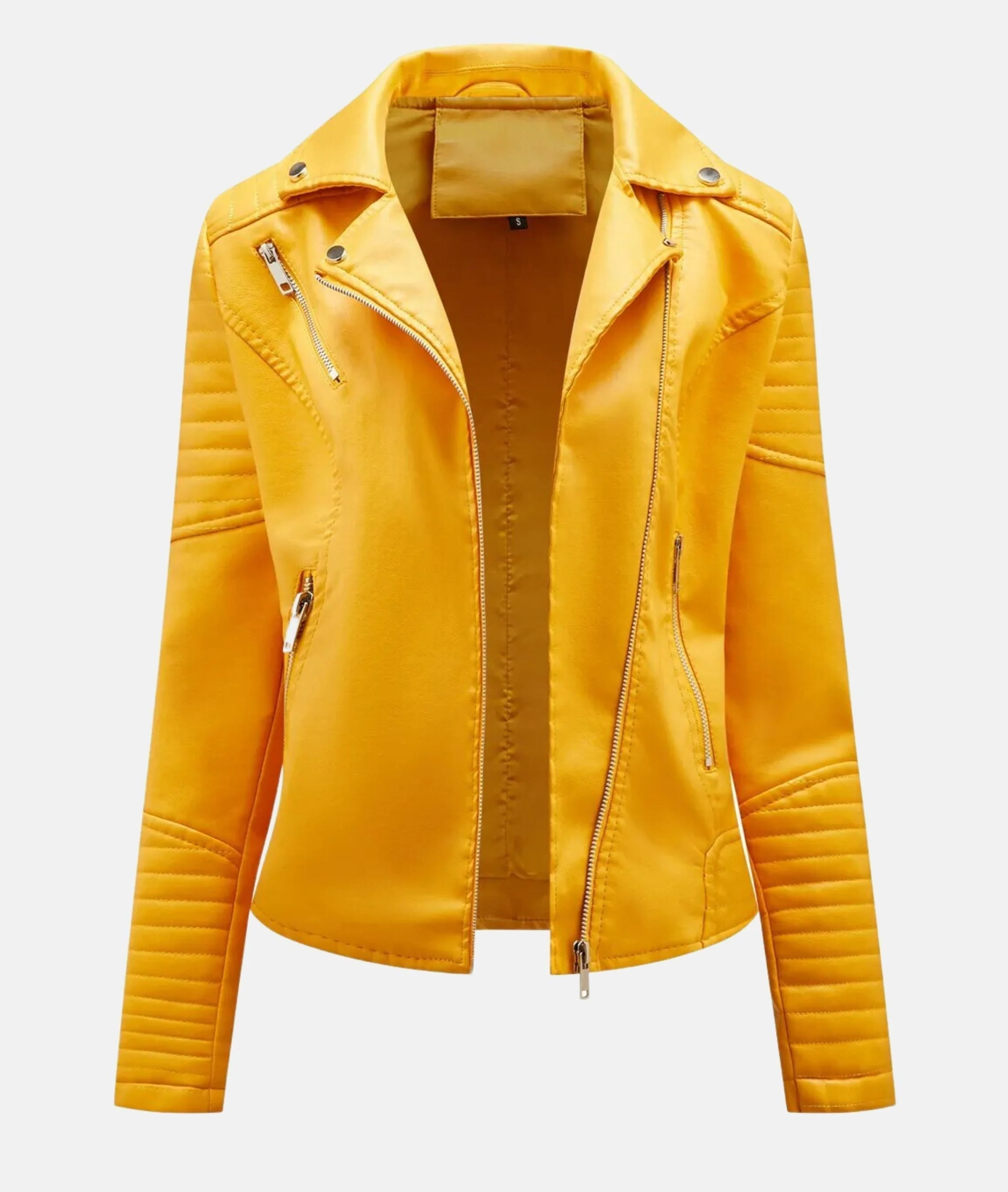 Heidi-Mode | Damen Gelbe Motorradjacke für Eine Mutige Aussage - Image 7