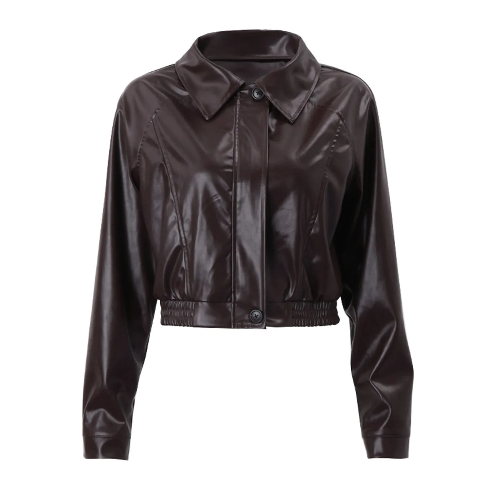 Heidi-Mode | Damen Kurze Kunstlederjacke - Image 2