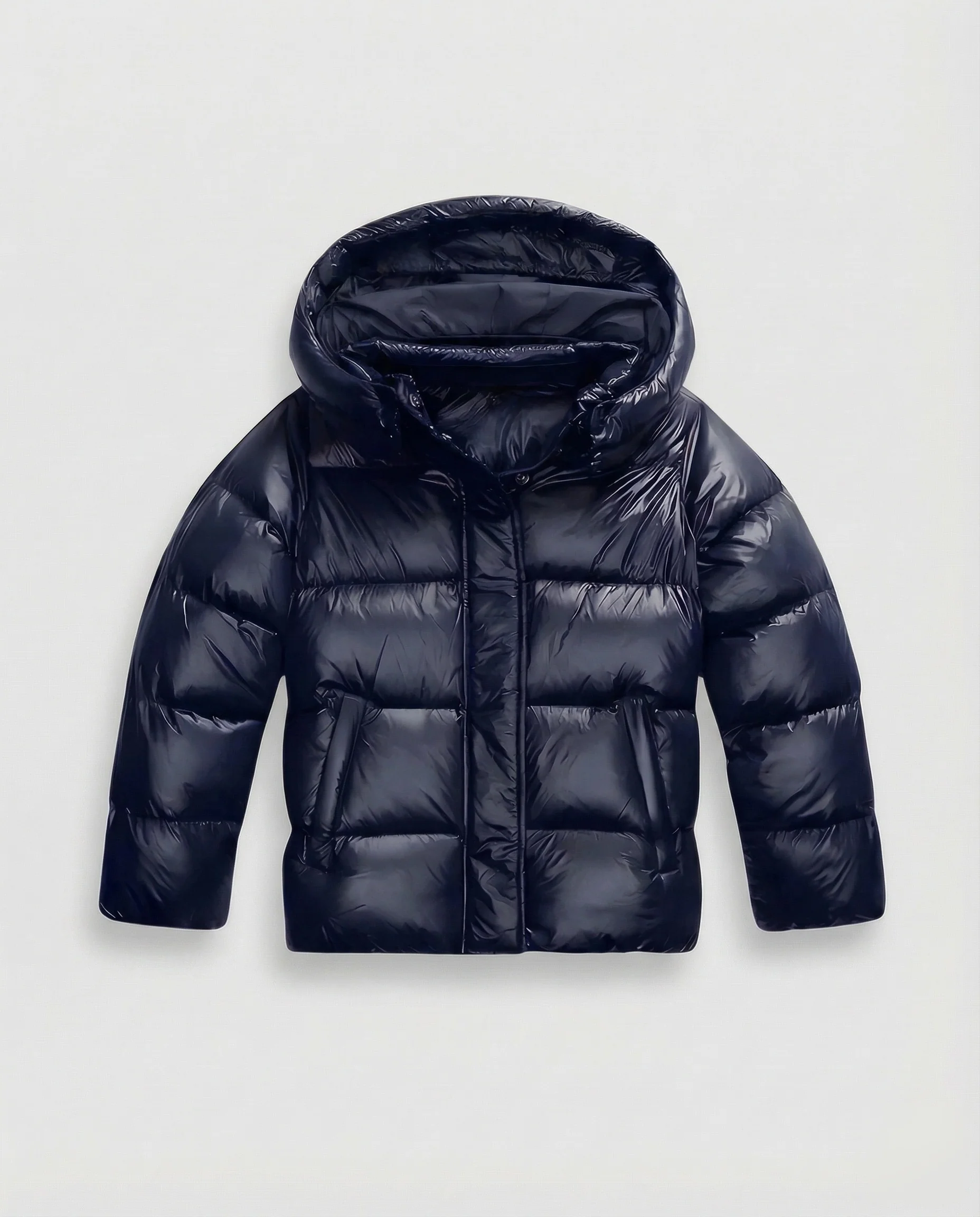 Damen Pufferjacke mit Glanz – Kapuze & Gepolstertes Innenfutter, Tailliert, Herbst/Winter | Heidi-Mode - Image 5