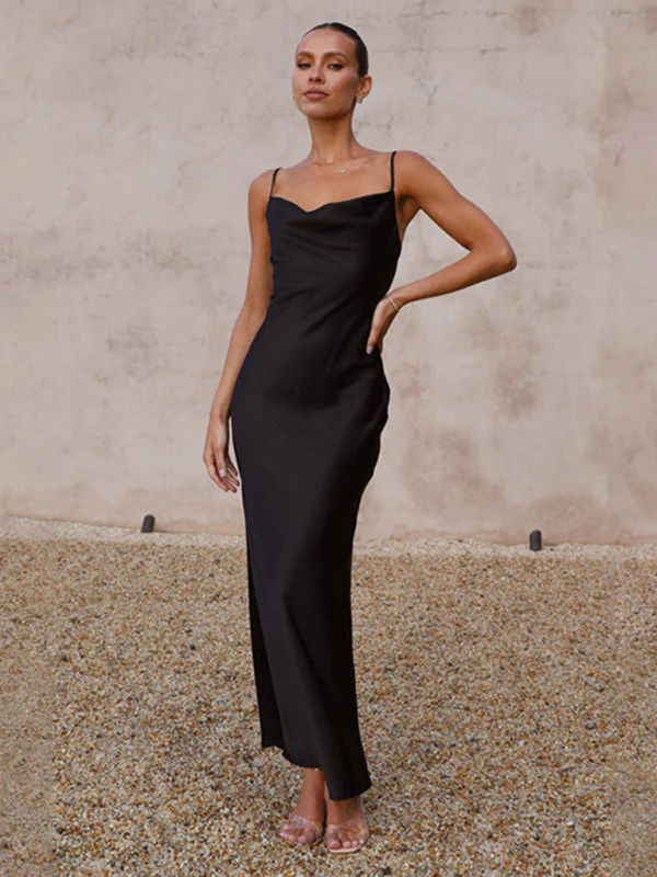 Heidi-Mode | Damen Hosenträger Tiefes V-Ausschnitt Slim-Fashion-Kleid - Image 11