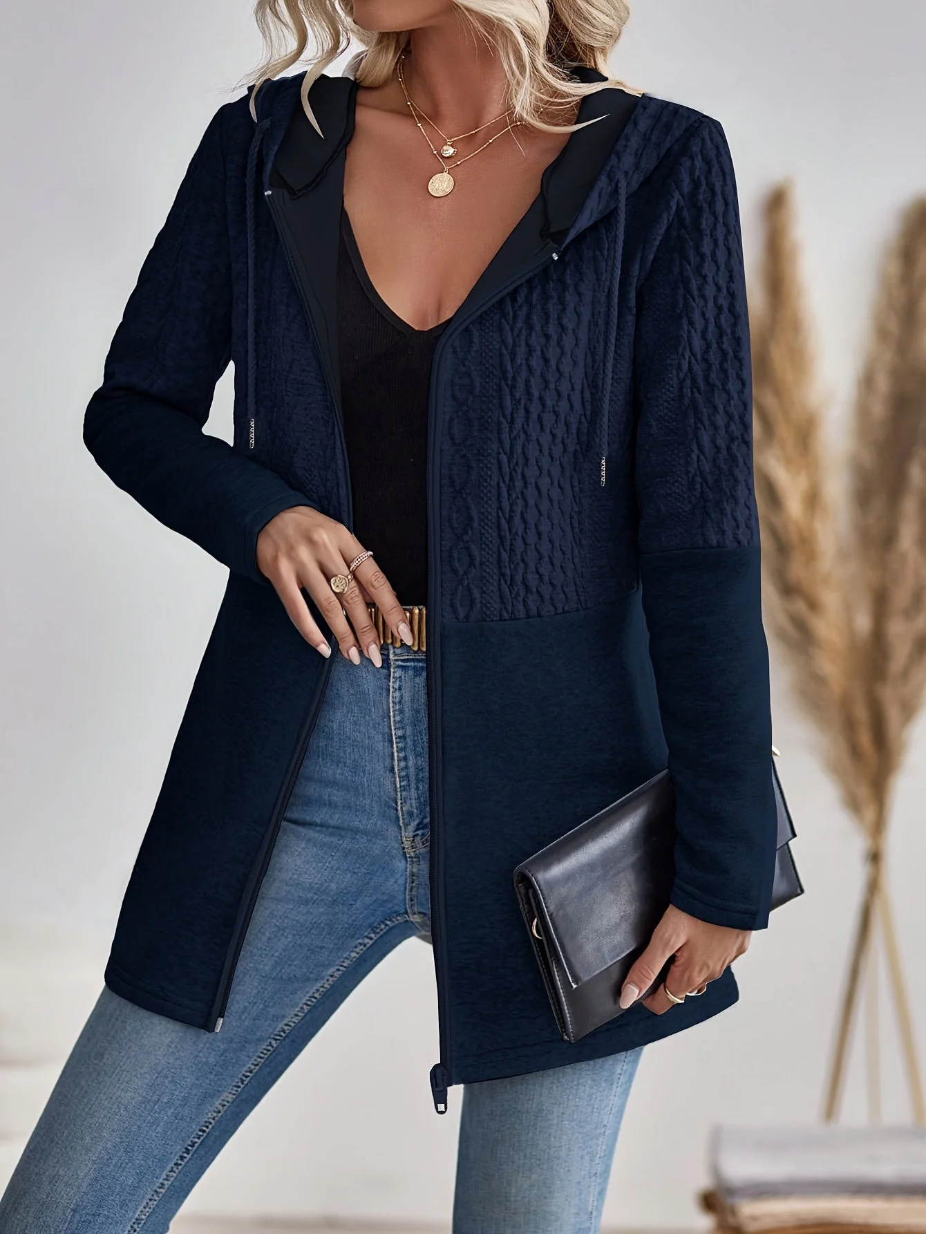 Heidi-Mode | Damen Kapuzen Sweatshirt mit Reißverschluss - Image 10