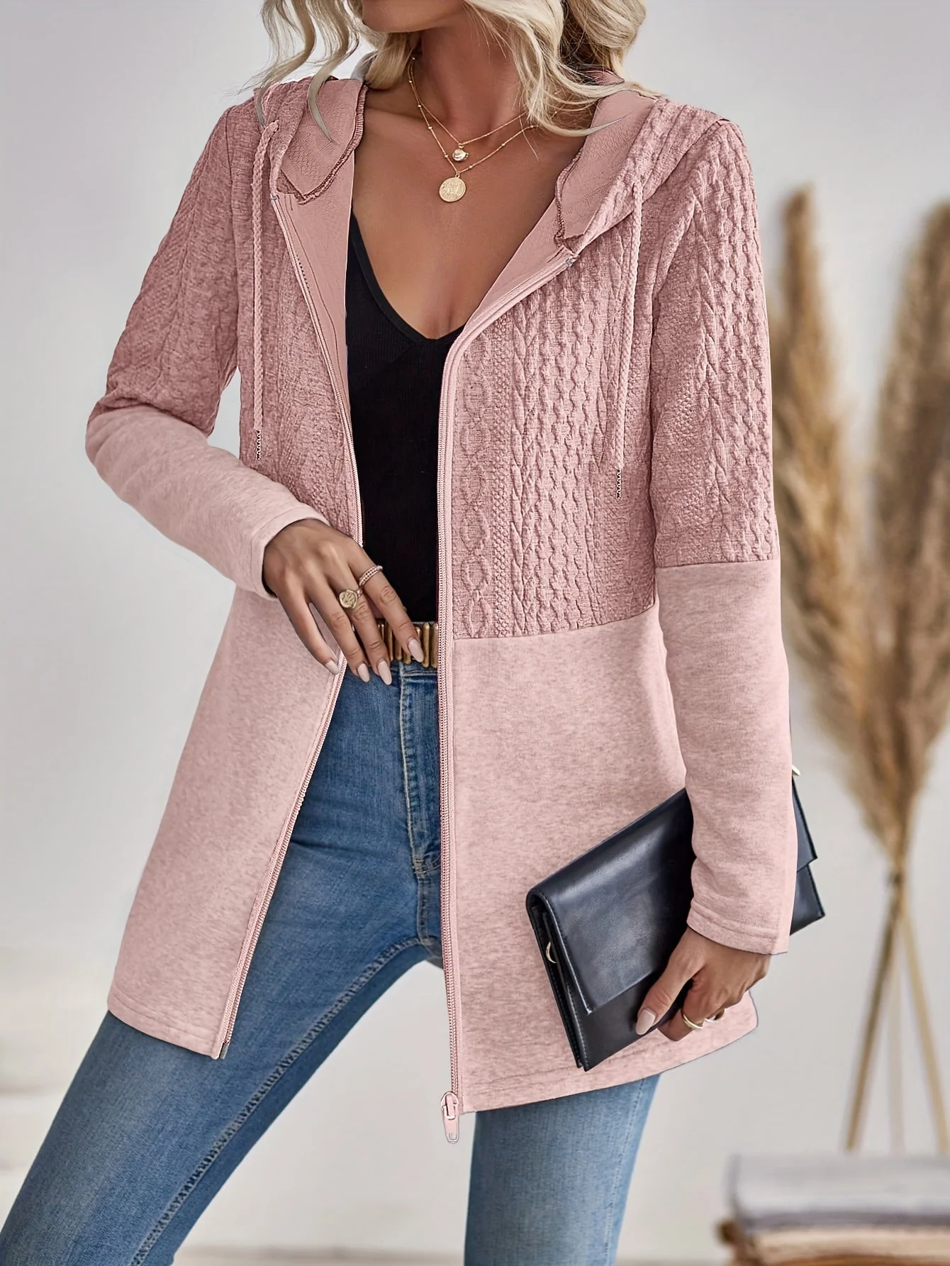 Heidi-Mode | Damen Kapuzen Sweatshirt mit Reißverschluss - Image 7