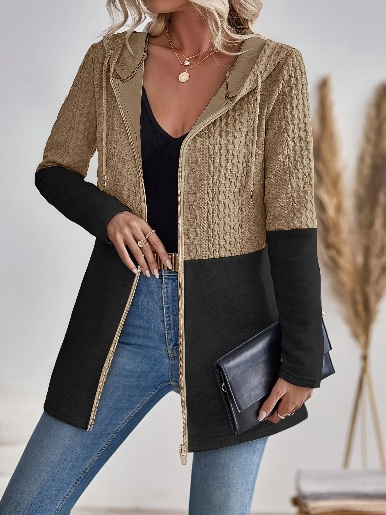 Heidi-Mode | Damen Kapuzen Sweatshirt mit Reißverschluss - Image 8