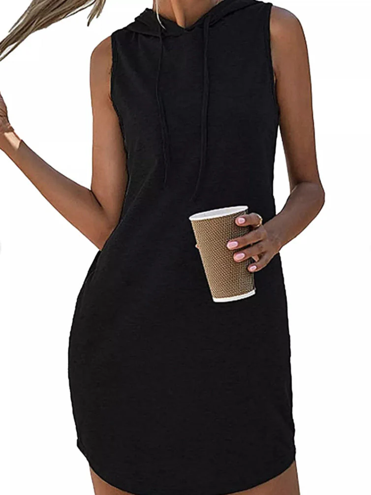 Damen Kapuzenkleid Aus Atmungsaktivem Jersey-Material Heidi-Mode - Image 5