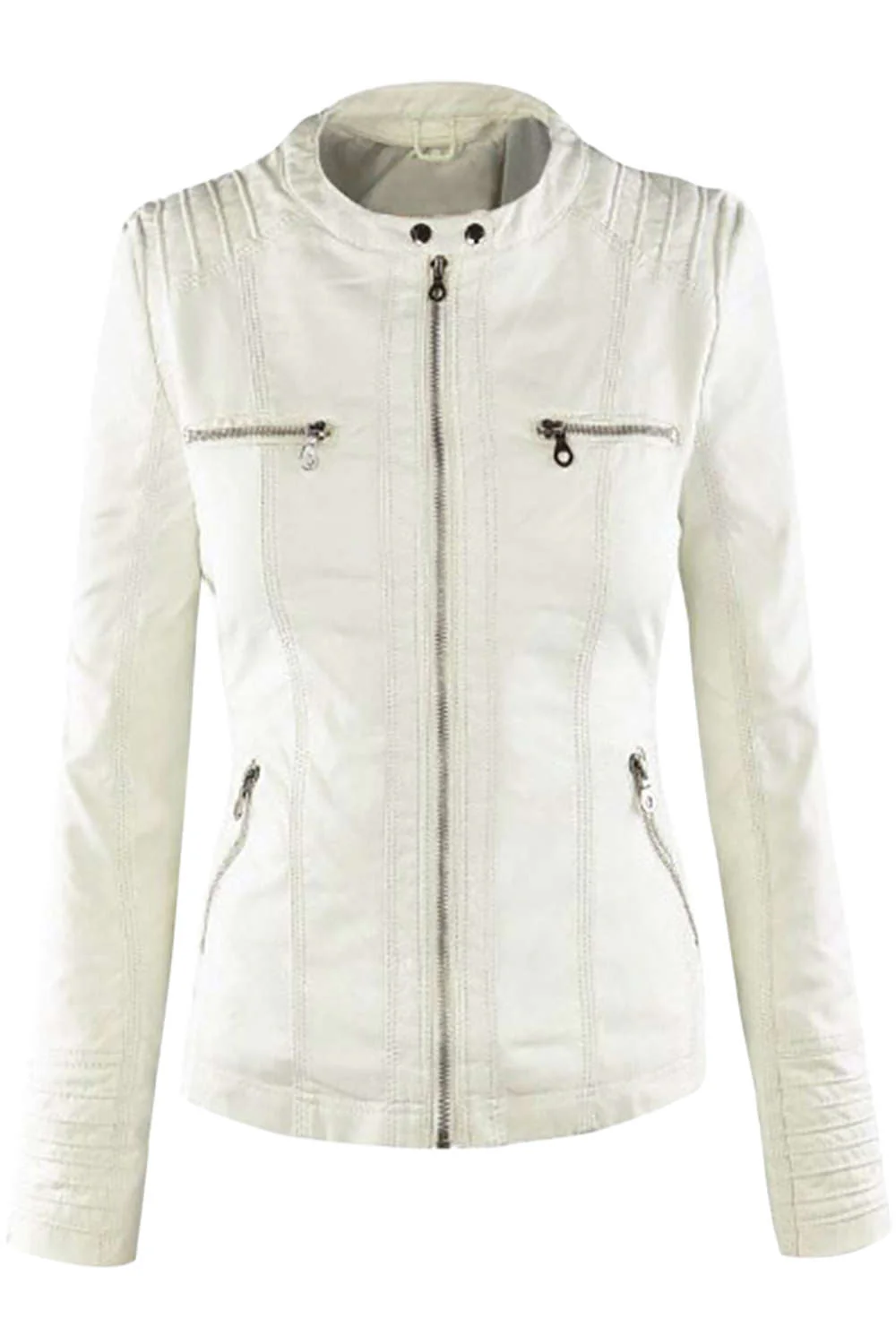 Heidi-Mode | Damen Kunstleder Kapuzenjacke mit Reißverschluss - Image 11