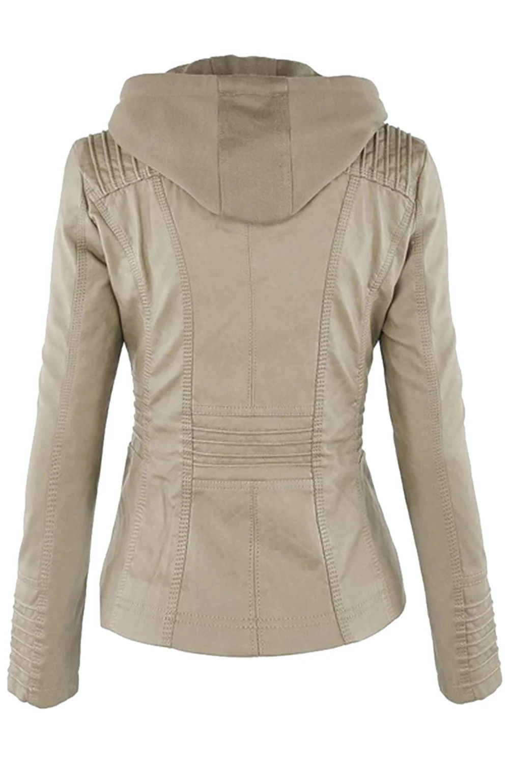 Heidi-Mode | Damen Kunstleder Kapuzenjacke mit Reißverschluss - Image 5