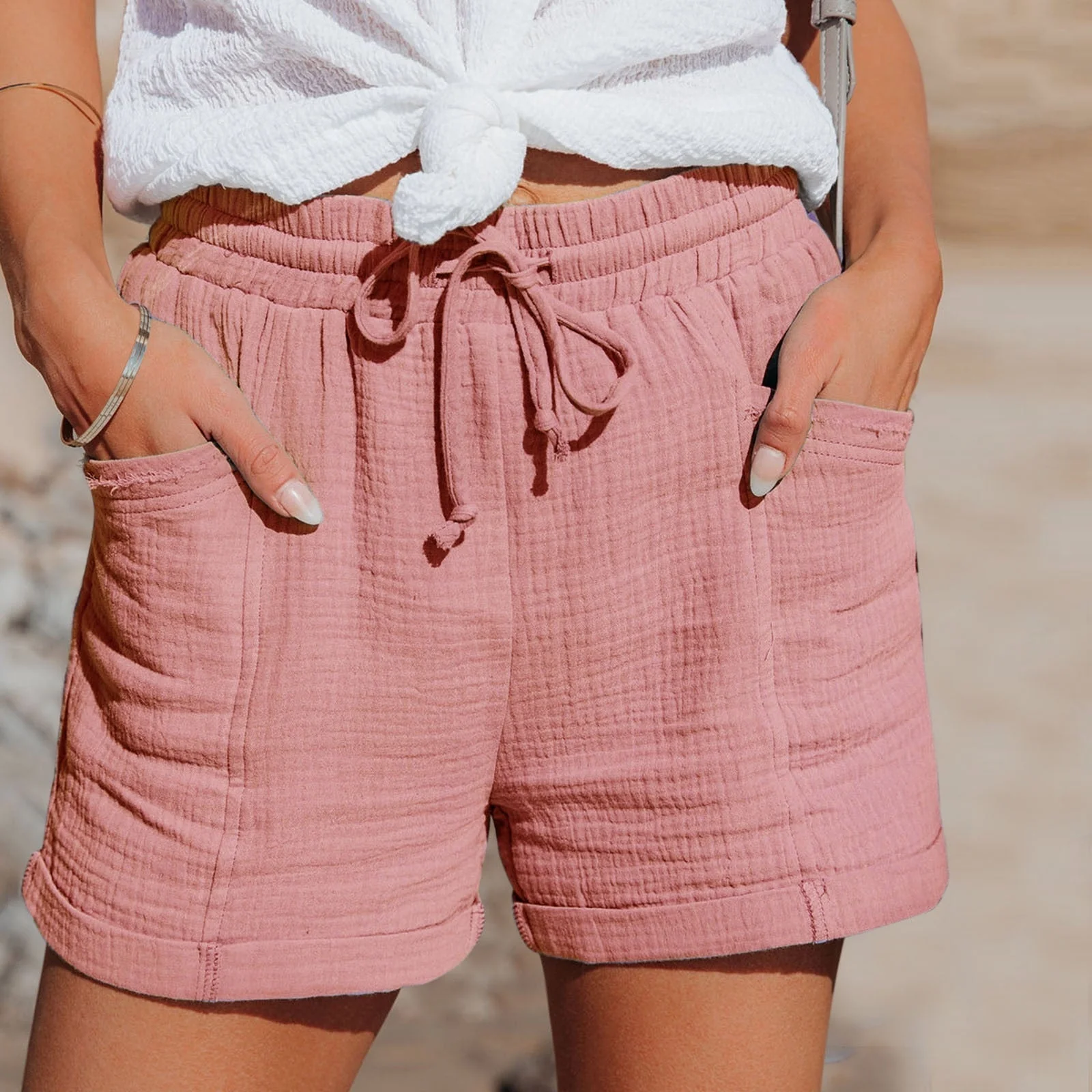 Heidi-Mode | Damen Kurze Hose mit Kordelzug - Image 5