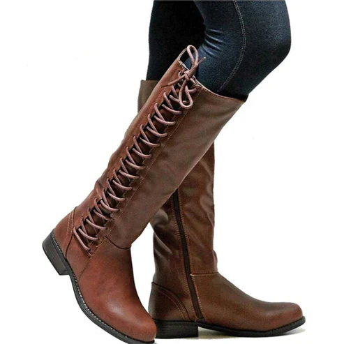 Heidi-Mode | Damen Lange Schnürstiefel für Herbst und Winter - Image 3