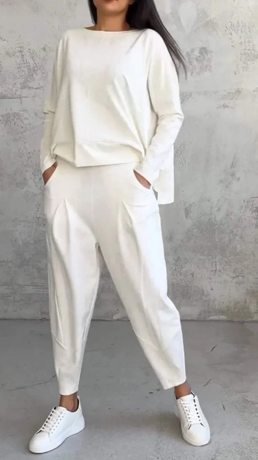 Damen Lässiger Zweiteiler mit Weitem Schnitt und Taschen Heidi-Mode - Image 11