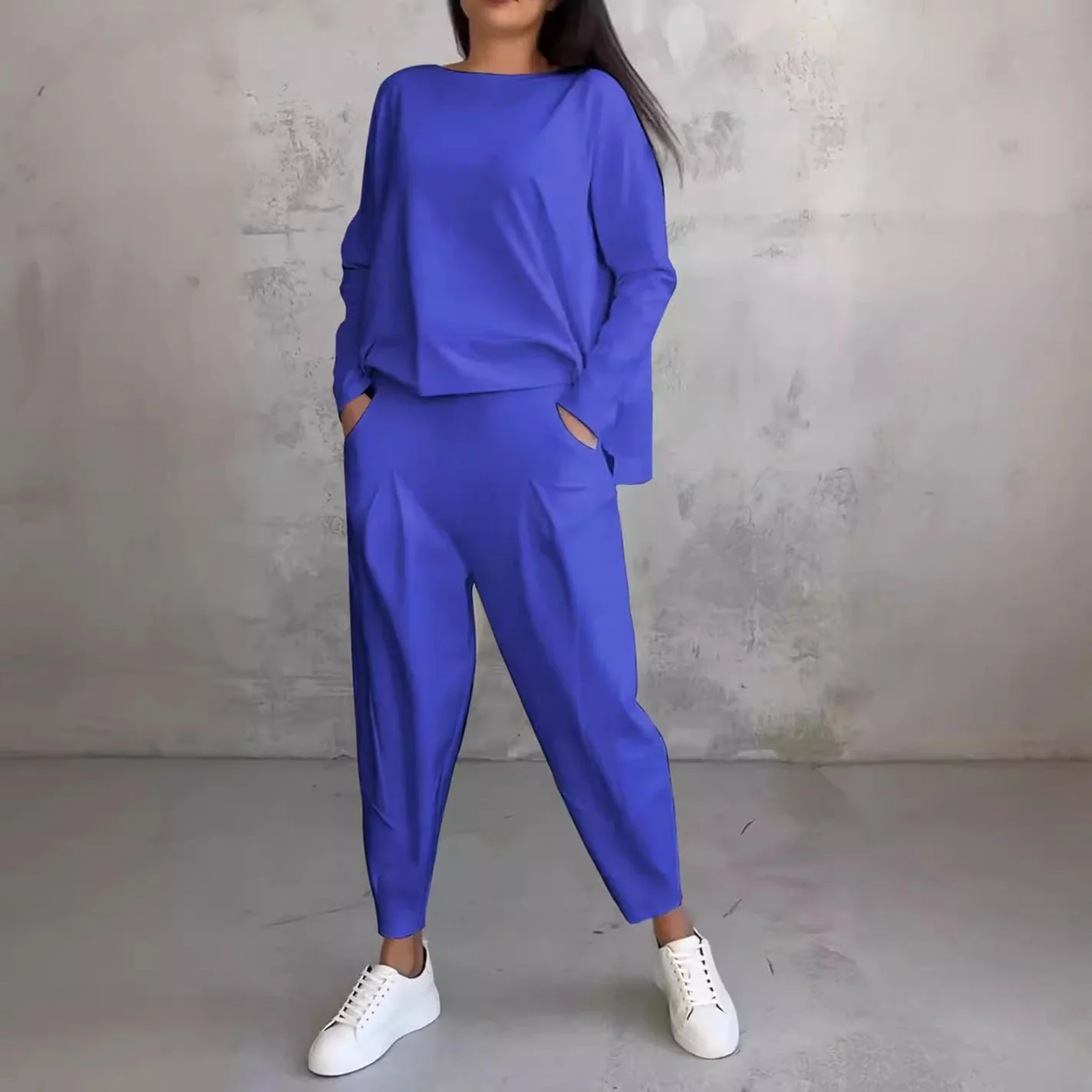Damen Lässiger Zweiteiler mit Weitem Schnitt und Taschen Heidi-Mode - Image 2