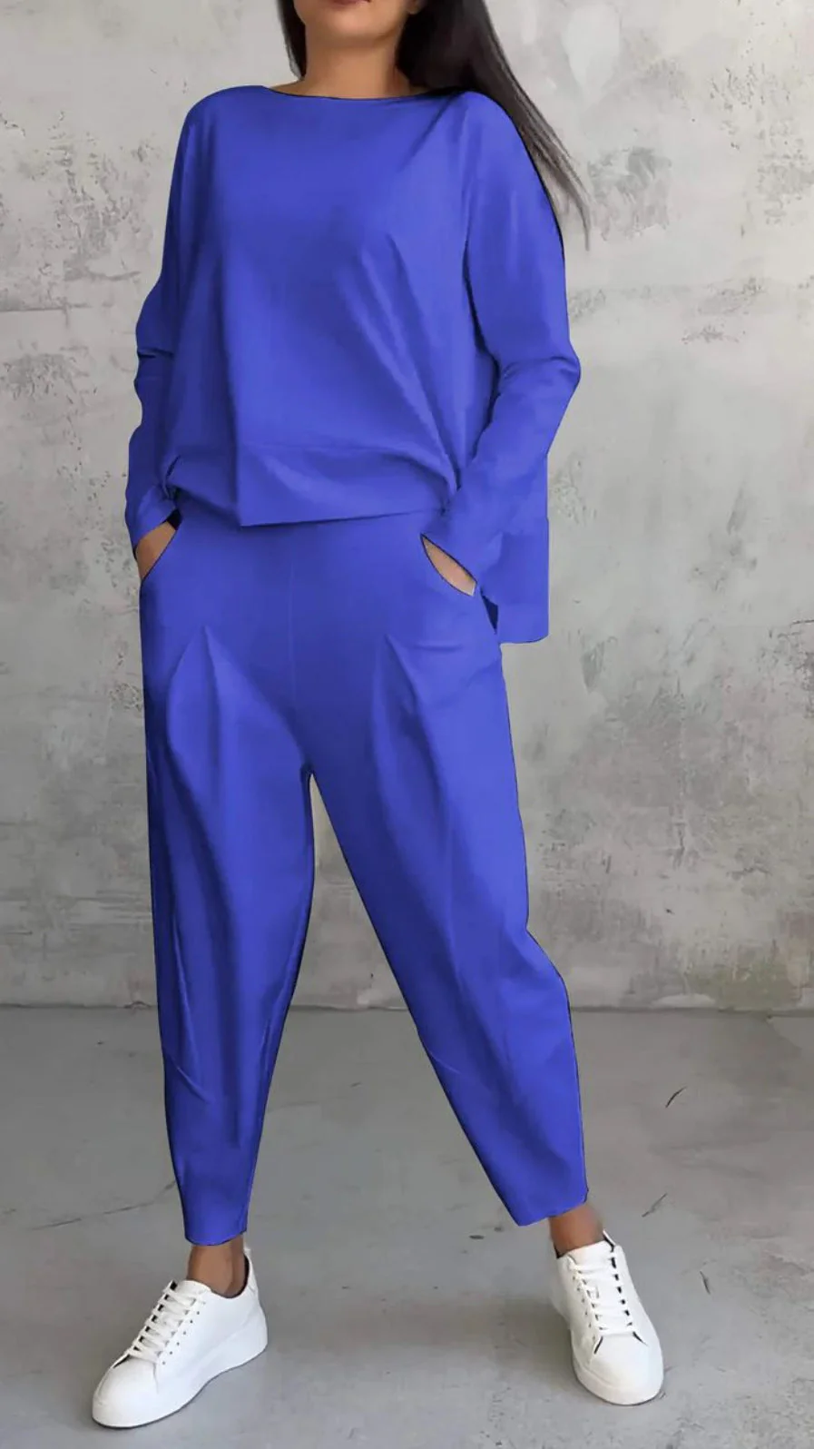 Damen Lässiger Zweiteiler mit Weitem Schnitt und Taschen Heidi-Mode - Image 9