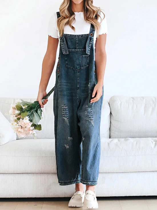 Heidi-Mode | Damen Lockere Denim Overall Komfortabel & Stilvoll - Image 4