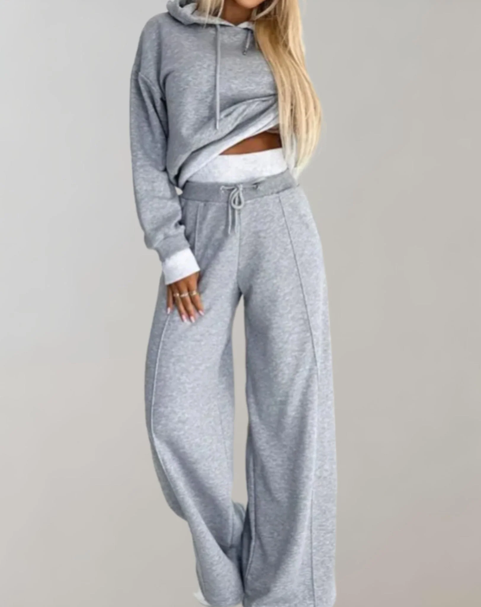 Heidi-Mode | Damen Loungeset mit Kapuze und Weitem Hose - Image 3