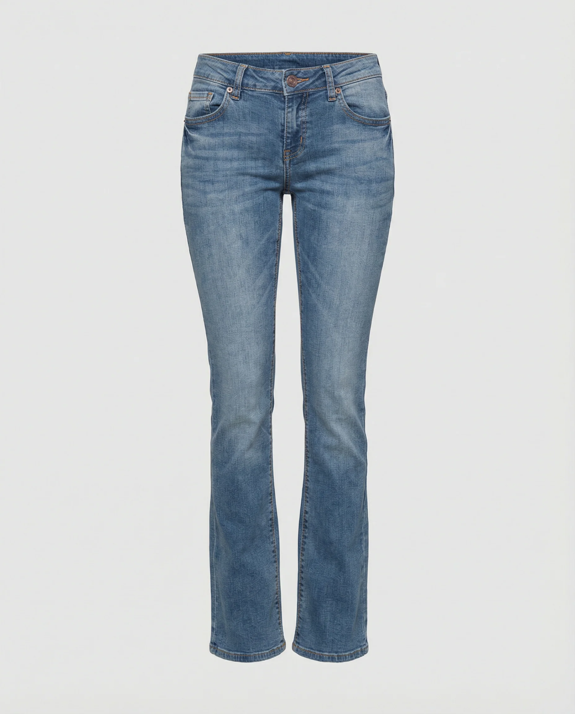 Damen Denim Low-Rise Flared Jeans mit Lässigem Vintage-Look & Ausgestelltem Bein Heidi-Mode - Image 3