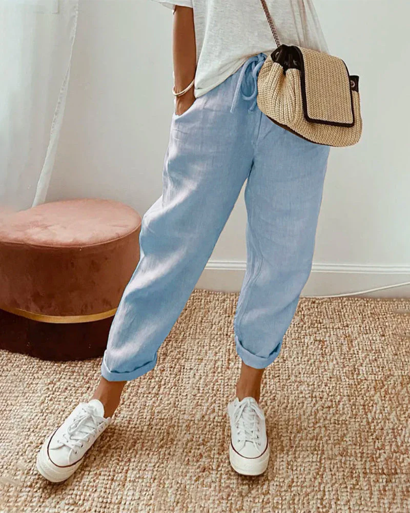 Heidi-Mode | Damen Luftige Hose Gummizug Sommer - Image 3