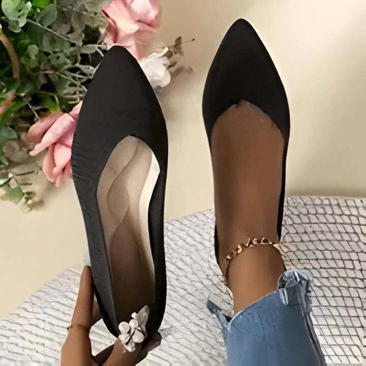 Heidi-Mode | Damen Mode Flache Schuhe, Lässig Pointed Toe Knit Flats - Image 2