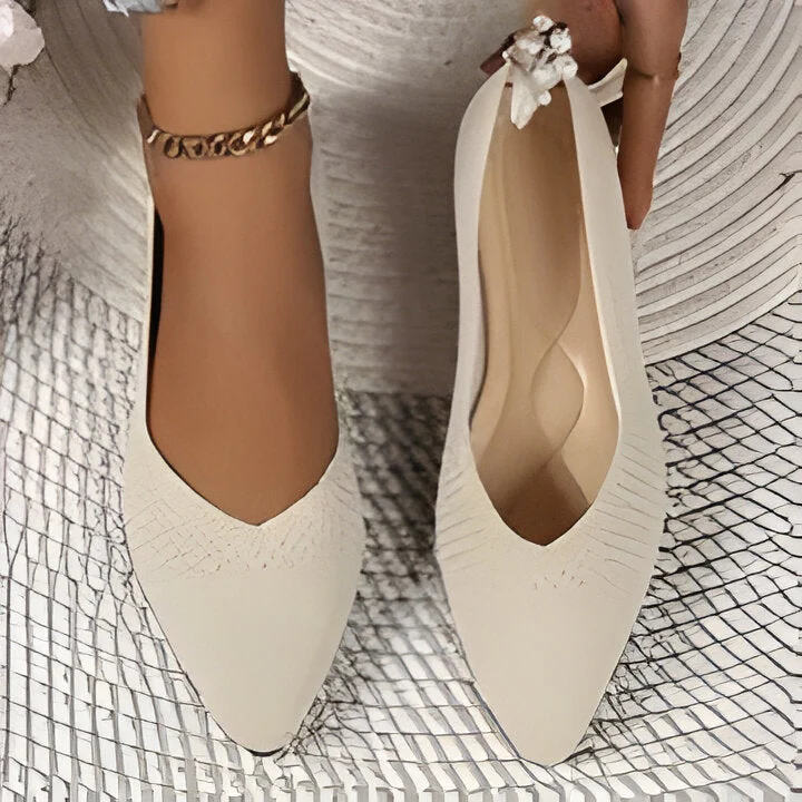 Heidi-Mode | Damen Mode Flache Schuhe, Lässig Pointed Toe Knit Flats - Image 3