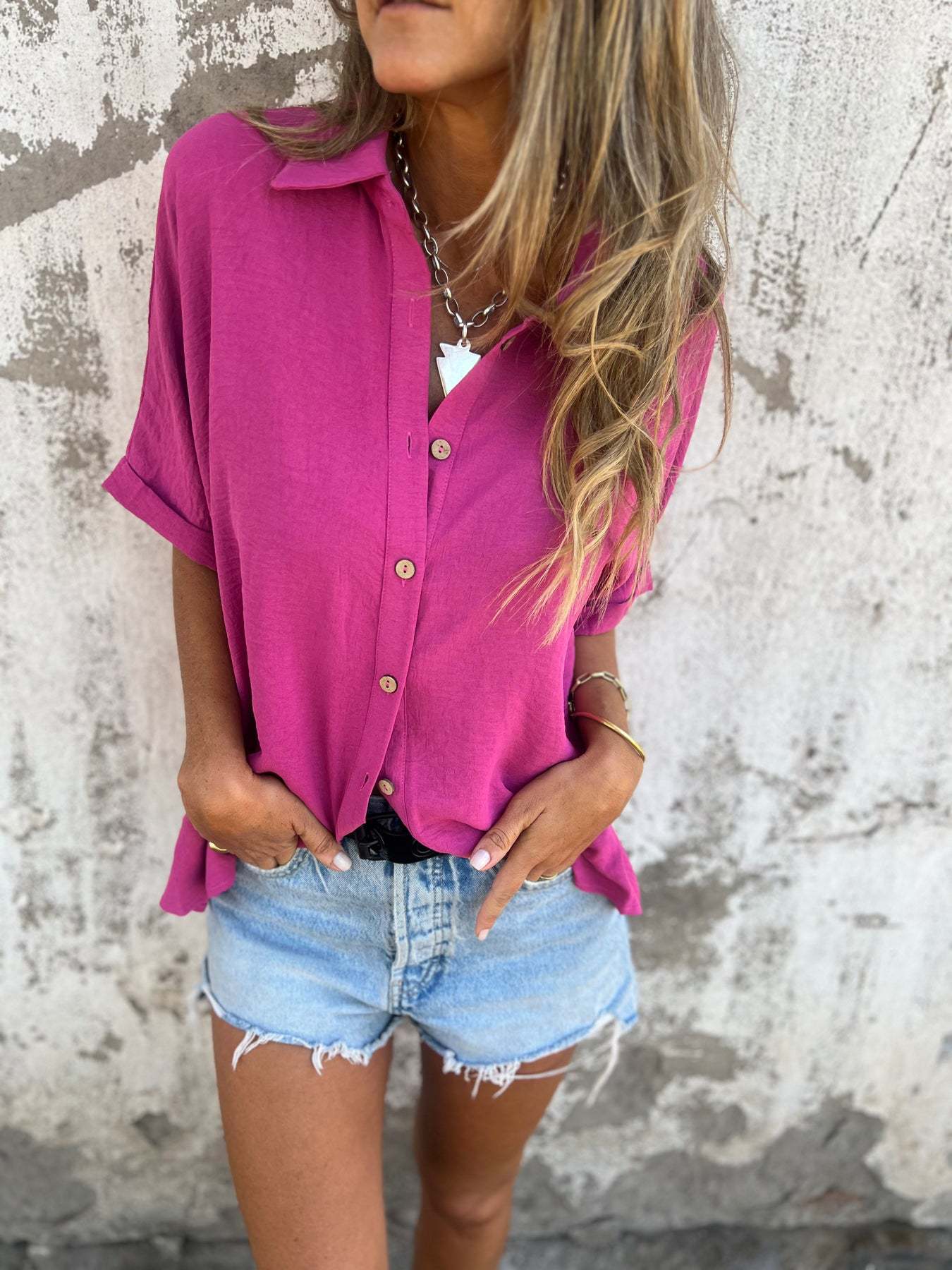 Heidi-Mode | Damen Modische Bluse mit Ganzflächigem Knopfverschluss und Legerem Schnitt - Image 11