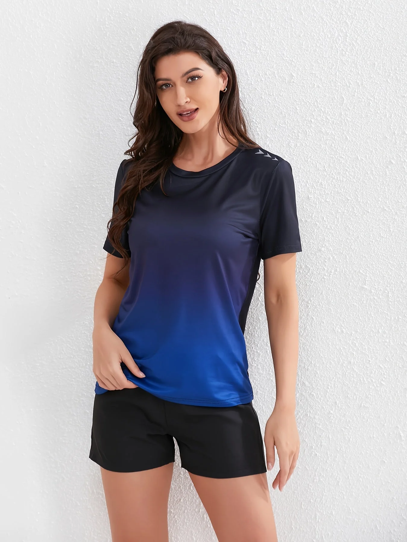 Heidi-Mode | Damen Ombre Sport T-Shirt mit Kurzen Ärmeln - Image 13