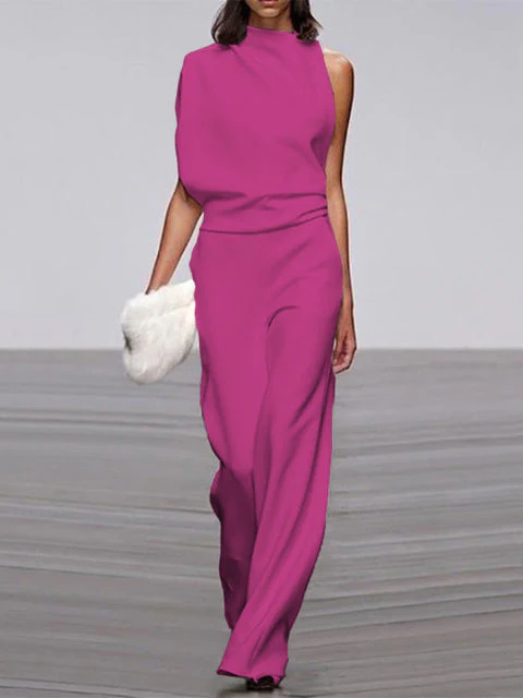 Heidi-Mode | Damen Jumpsuit mit Rundhalsausschnitt, Armellos und Weitem Bein - Image 12