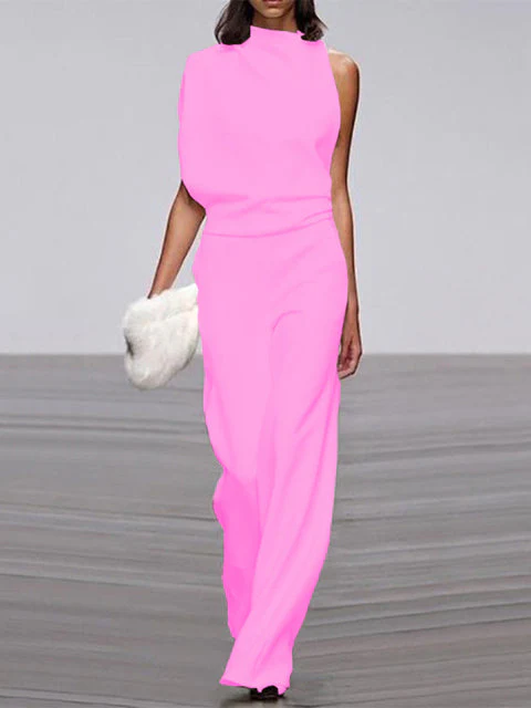 Heidi-Mode | Damen Jumpsuit mit Rundhalsausschnitt, Armellos und Weitem Bein - Image 3