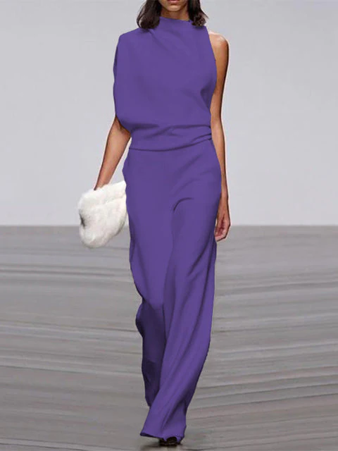 Heidi-Mode | Damen Jumpsuit mit Rundhalsausschnitt, Armellos und Weitem Bein - Image 4