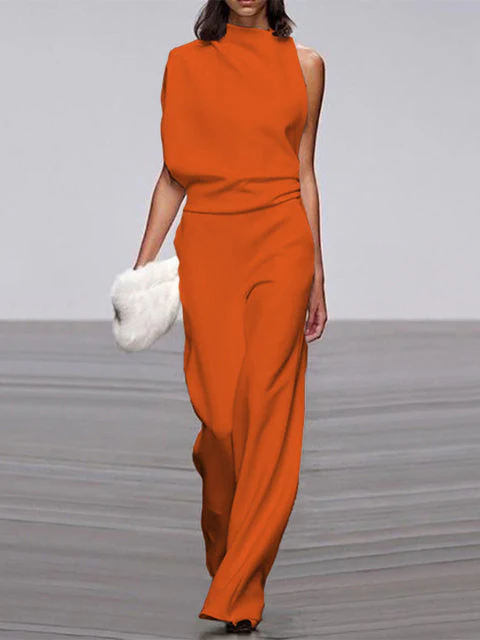 Heidi-Mode | Damen Jumpsuit mit Rundhalsausschnitt, Armellos und Weitem Bein - Image 6