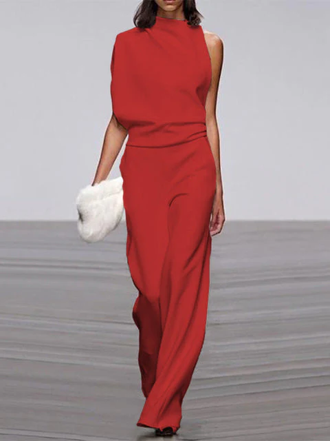 Heidi-Mode | Damen Jumpsuit mit Rundhalsausschnitt, Armellos und Weitem Bein - Image 7