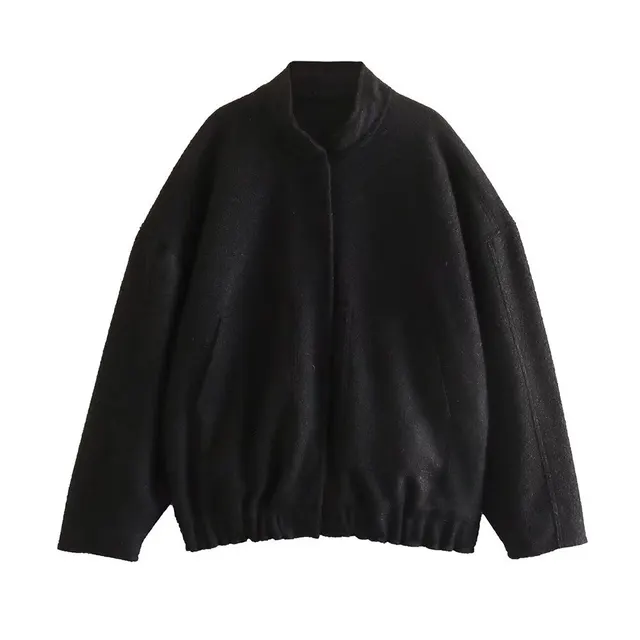 Heidi-Mode | Damen Oversize-Bomberjacke mit Taschen und Druckknopf-Design - Image 7