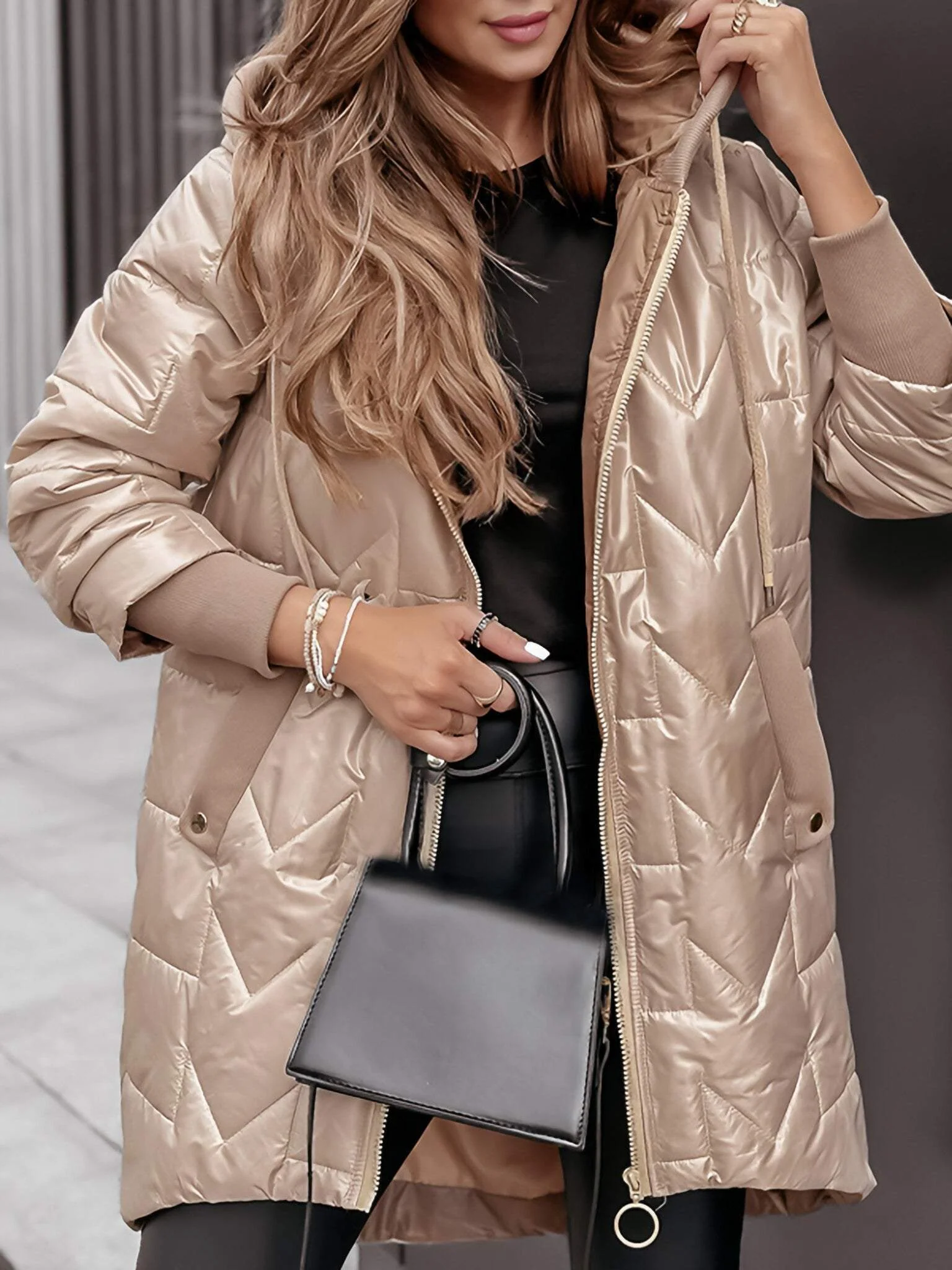 Heidi-Mode | Damen Puffermantel mit Kapuze - Image 9