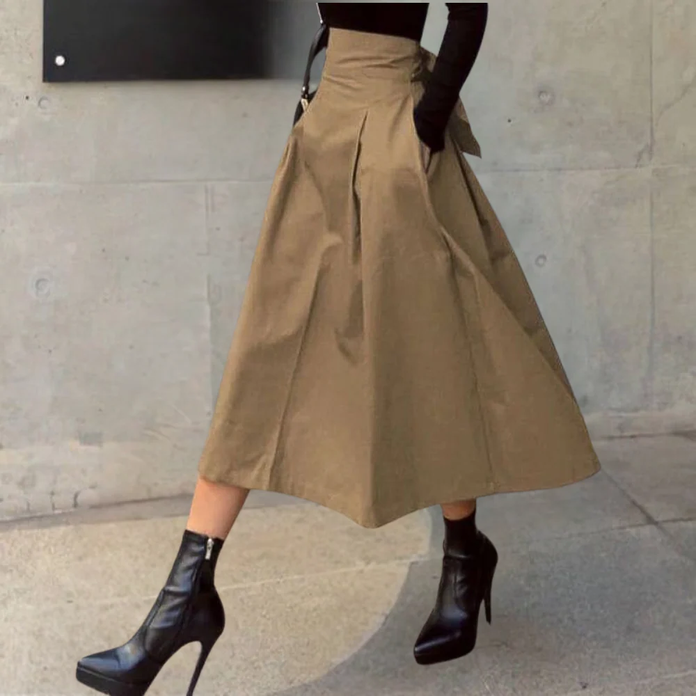 Heidi-Mode | Damen Rock mit Hoher Taille und Schleife - Image 4