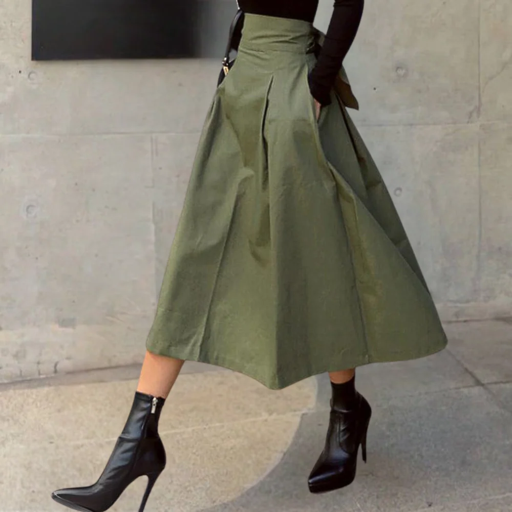 Heidi-Mode | Damen Rock mit Hoher Taille und Schleife - Image 5