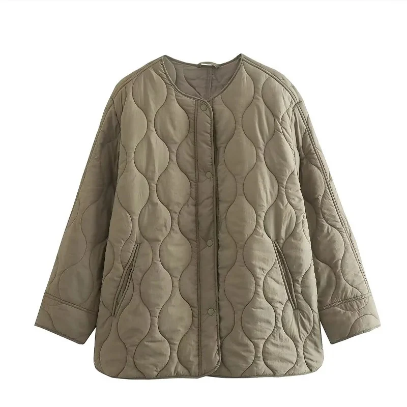 Heidi-Mode | Bequemes Rundhals gepolstertes Jacket mit Knöpfen Ideal für Herbst/Winter - Image 2