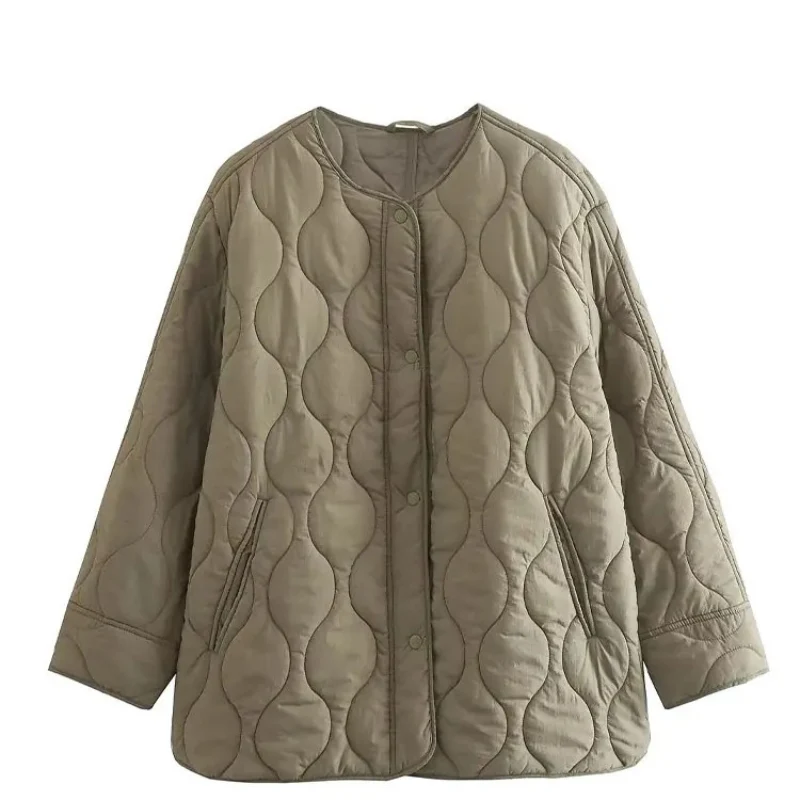 Heidi-Mode | Bequemes Rundhals gepolstertes Jacket mit Knöpfen Ideal für Herbst/Winter - Image 3