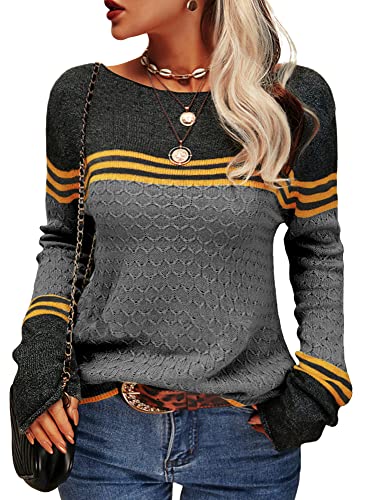 Heidi-Mode | Damen Zwei-Farben Farbblock Pullover - Image 3