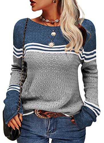 Heidi-Mode | Damen Zwei-Farben Farbblock Pullover - Image 6