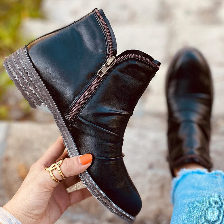 Heidi-Mode | Damen Reißverschluss Stiefeletten - Image 2