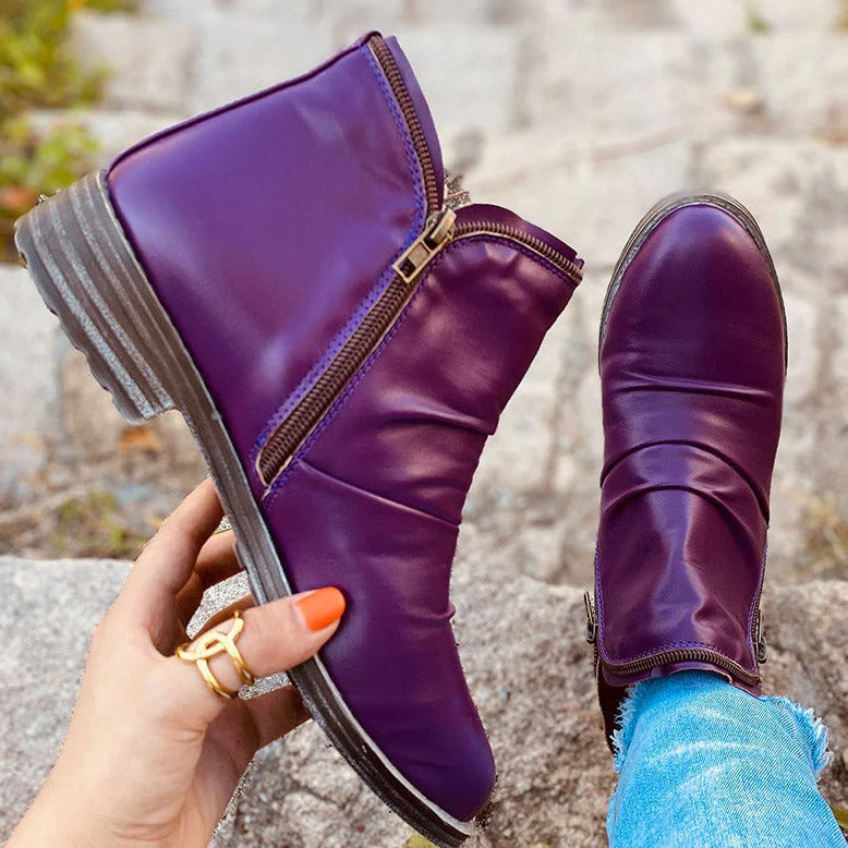 Heidi-Mode | Damen Reißverschluss Stiefeletten - Image 3