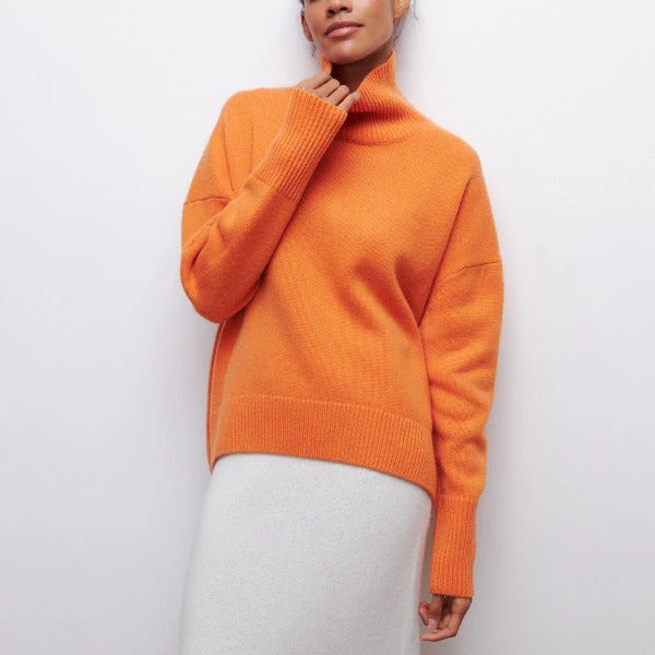 Heidi-Mode | Rollkragenpullover Oversized Fit Weiches Strickmaterial Gerippte Kanten - Image 4
