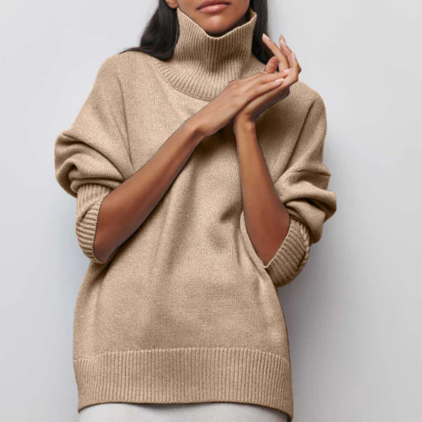 Heidi-Mode | Rollkragenpullover Oversized Fit Weiches Strickmaterial Gerippte Kanten - Image 6