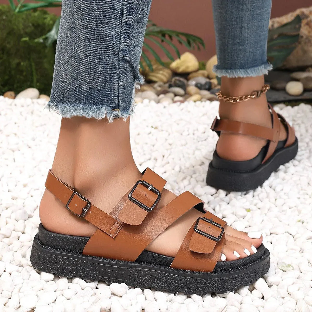Heidi-Mode | Damen Sandals With Thick Sole Casual - Image 2