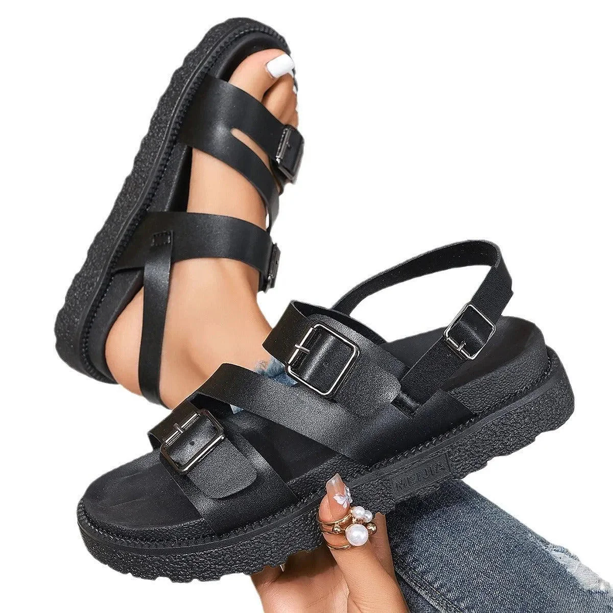 Heidi-Mode | Damen Sandals With Thick Sole Casual - Image 3