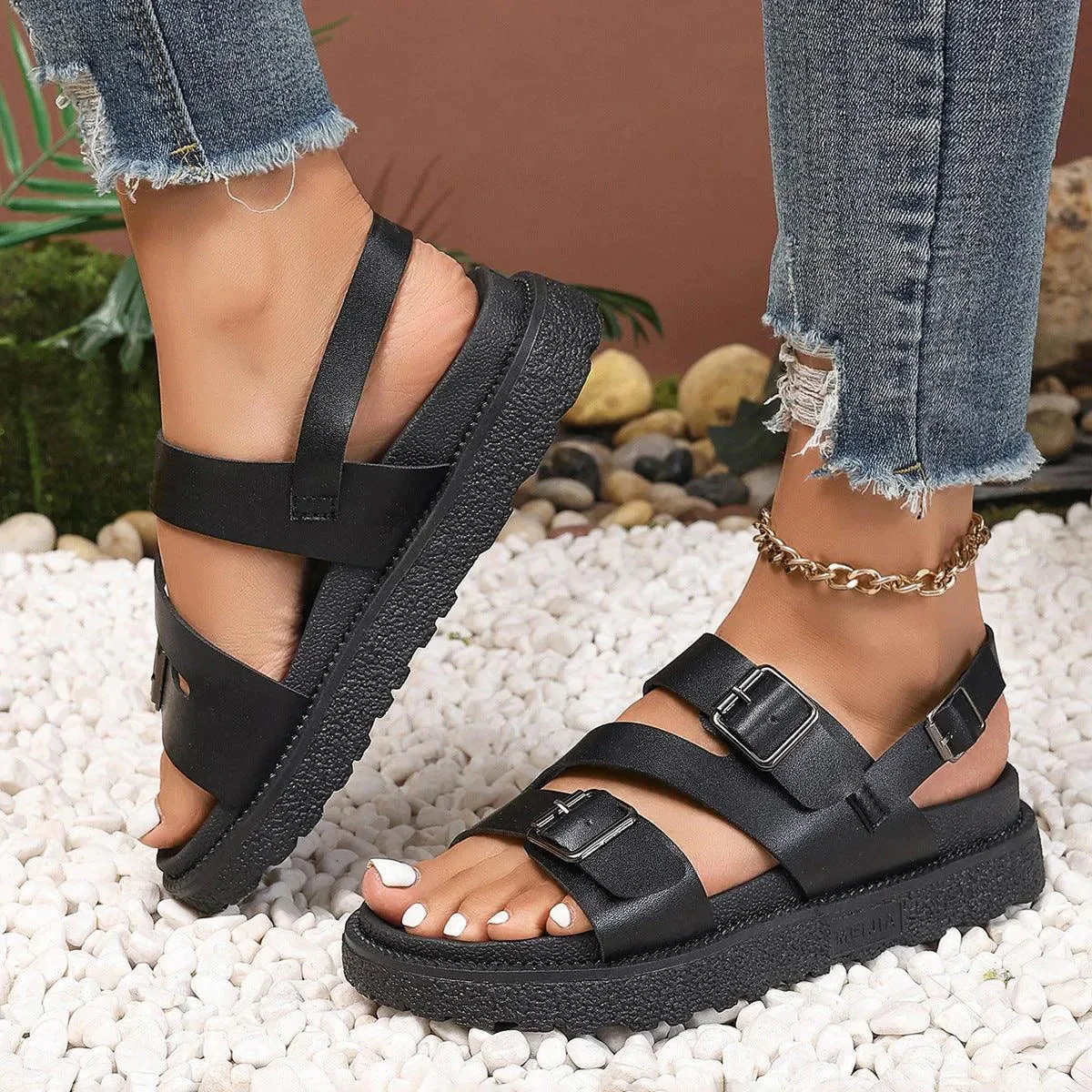 Heidi-Mode | Damen Sandals With Thick Sole Casual - Image 5