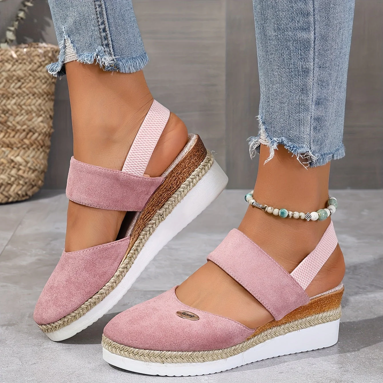 Heidi-Mode | Damen Sandalen Auf Plattform: Rutschfest, Geschlossene Zehe, Elastischer Riemen - Image 10