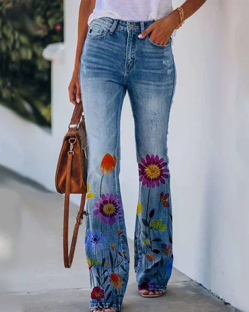 Damen Denim Flared Jeans mit Trendigem Schnitt & Hoher Passform Heidi-Mode - Image 10