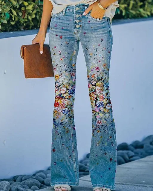 Damen Denim Flared Jeans mit Trendigem Schnitt & Hoher Passform Heidi-Mode - Image 11