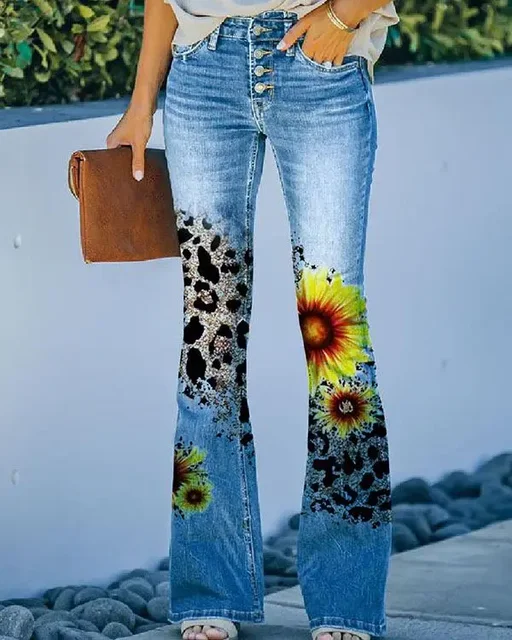 Damen Denim Flared Jeans mit Trendigem Schnitt & Hoher Passform Heidi-Mode - Image 18