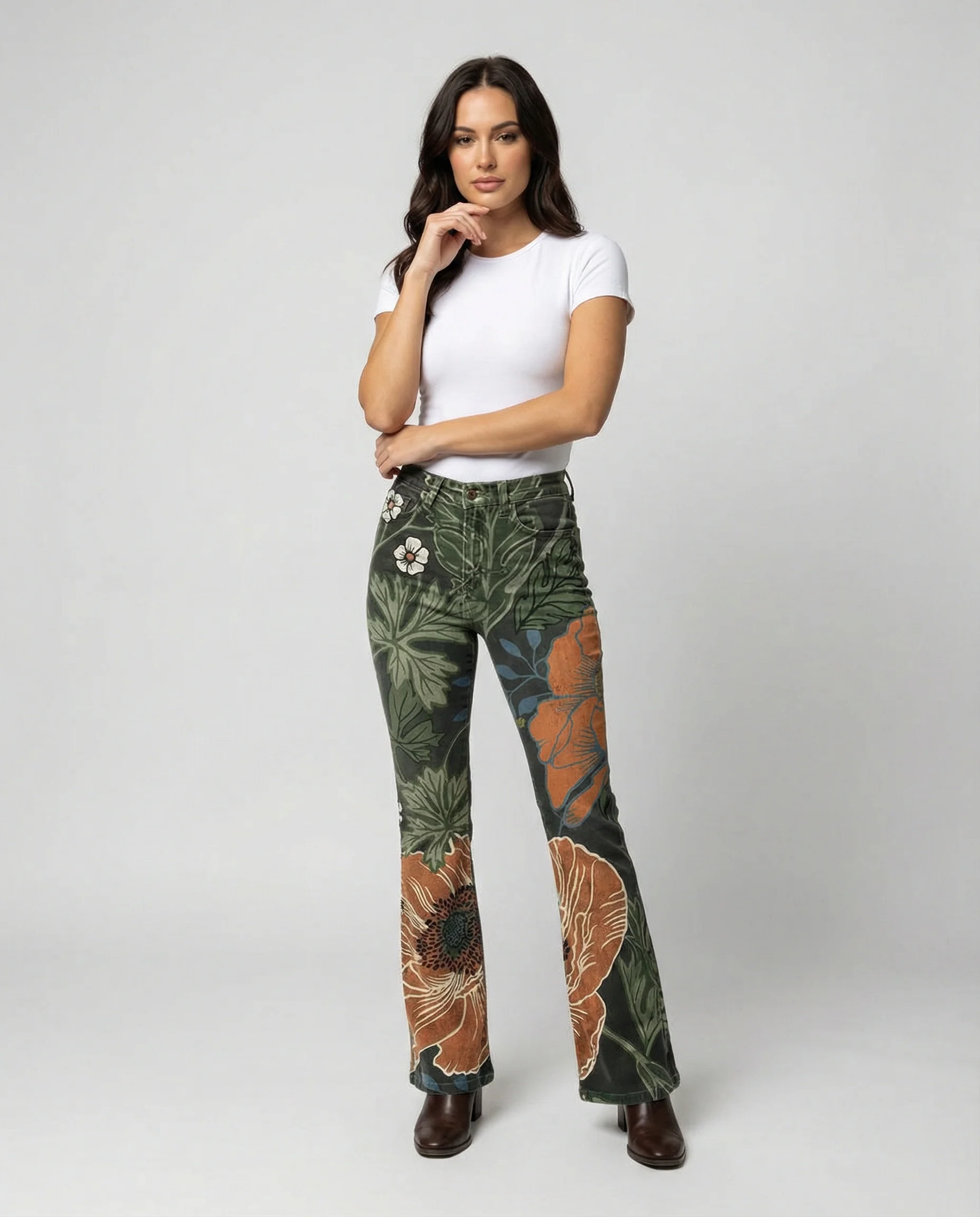 Damen Denim Flared Jeans mit Trendigem Schnitt & Hoher Passform Heidi-Mode - Image 2